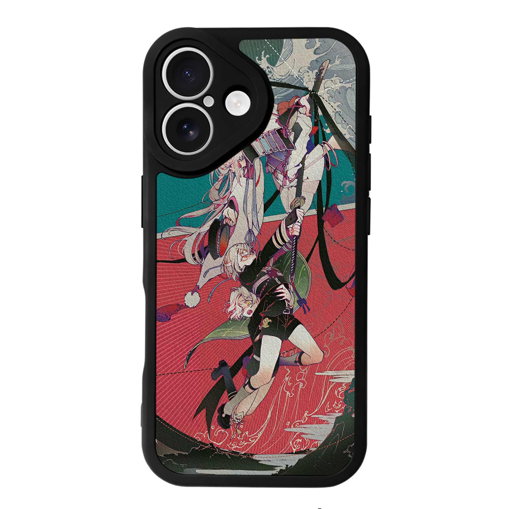 （画像用） 刀剣乱舞 Touken Ranbu 【iPhone 16シリーズ対応】シリコンスマホケース（レザー調） 材質：シリコン